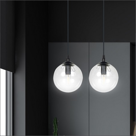 Regletté de plafond Sagan Transparent (2 lumieres)