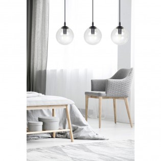 Regletté de plafond Sagan Transparent (3 lumieres)