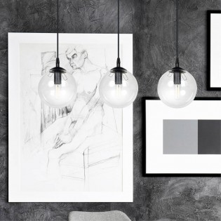Regletté de plafond Sagan Transparent (3 lumieres)