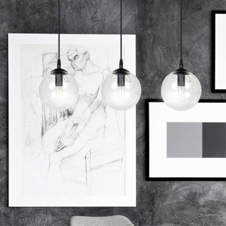 Regletté de plafond Sagan Transparent (3 lumieres)