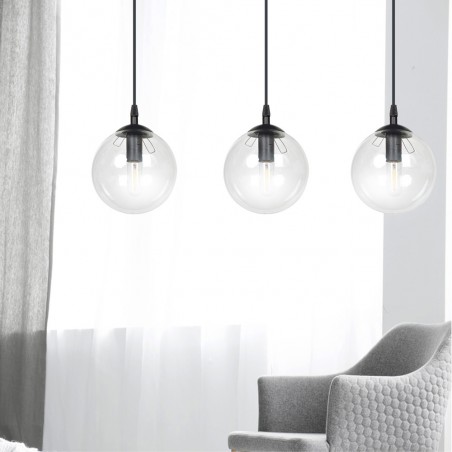 Regletté de plafond Sagan Transparent (3 lumieres)