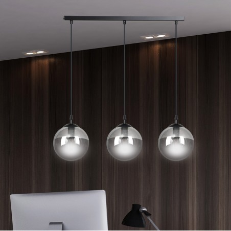 Regletté de plafond Sagan Graphite (3 lumieres)
