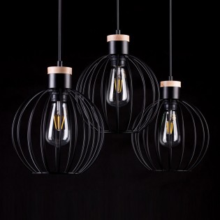 Lampe de plafond Antilla Noir