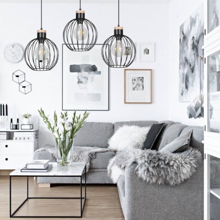 Lampe de plafond Antilla Noir