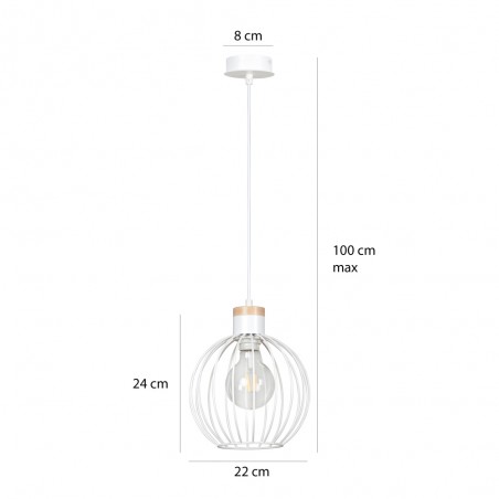Lampe de plafond Antilla Blanc