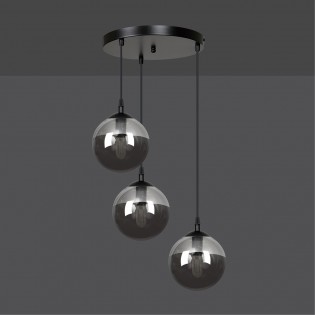 Lampe de suspension Sagan Graphite (3 lumieres)