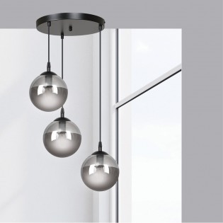 Lampe de suspension Sagan Graphite (3 lumieres)