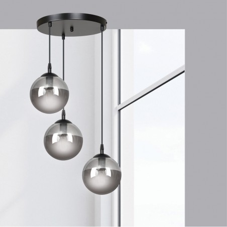 Lampe de suspension Sagan Graphite (3 lumieres)