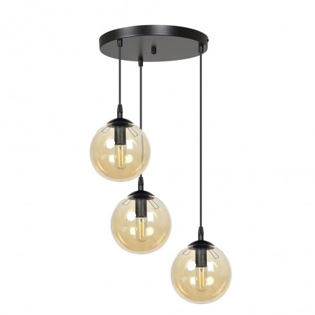 Lampe de suspension Sagan Ambre (3 lumieres)