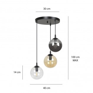 Lampe de suspension Sagan Mix (3 lumieres)