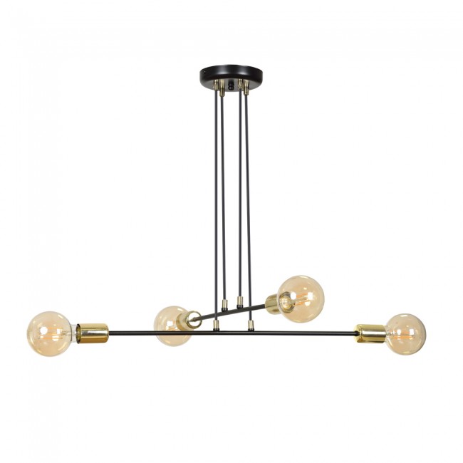 Lampe de plafond Sives Noir (4 lumieres)