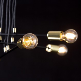 Lampe de plafond Sives Noir (4 lumieres)