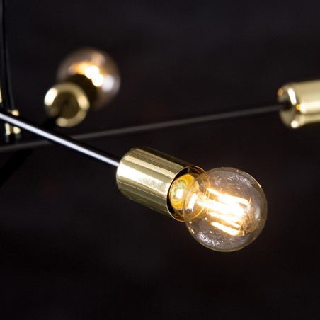 Lampe de plafond Sives Noir (4 lumieres)