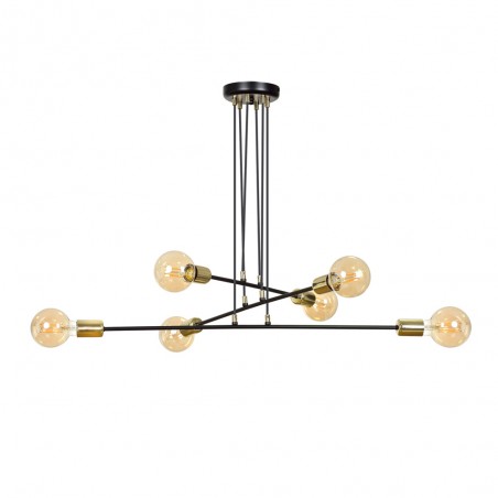 Lampe de plafond Sives Noir (6 lumieres)