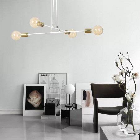 Lampe de plafond Sives Blanc (4 lumieres)