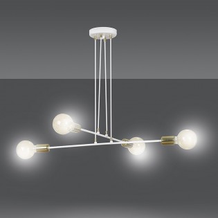 Lampe de plafond Sives Blanc (4 lumieres)