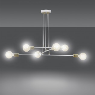 Lampe de plafond Sives Blanc (6 lumieres)