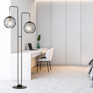 Lampadaire Balora Noir (2 lumieres)