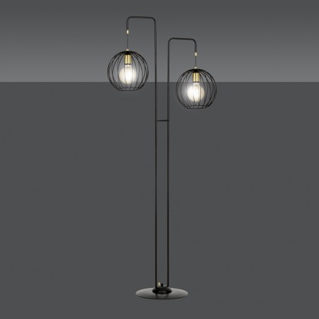 Lampadaire Balora Noir (2 lumieres)