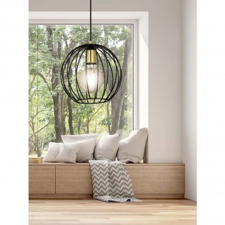 Lampe de plafond Balora Noir