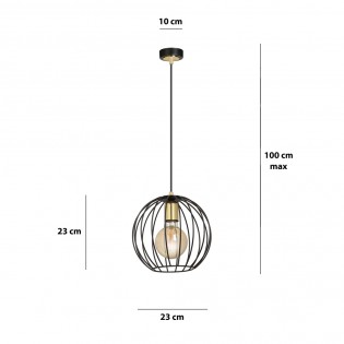 Lampe de plafond Balora Noir