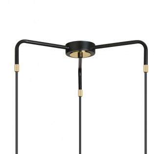 Lampe de suspension Balora Noir (3 lumieres)
