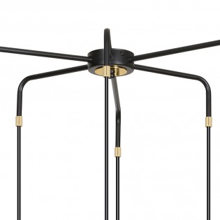 Lampe de suspension Balora Noir (6 lumieres)