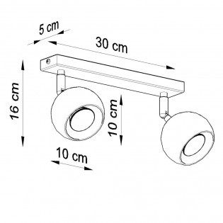 Réglette de plafond Oculare (2 Lumieres)
