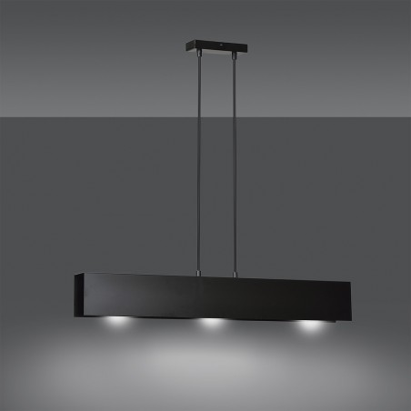 Lampe de plafond Tarlen Noir (3 lumieres)