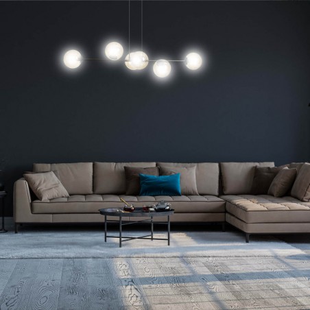 Lampe de plafond Palma Ambre (6 lumieres)