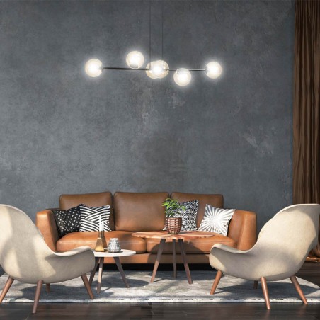 Lampe de plafond Palma Ambre (6 lumieres)
