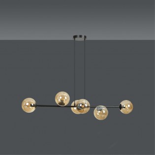 Lampe de plafond Palma Ambre (6 lumieres)