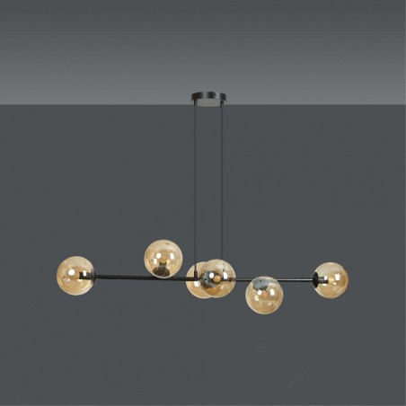 Lampe de plafond Palma Ambre (6 lumieres)