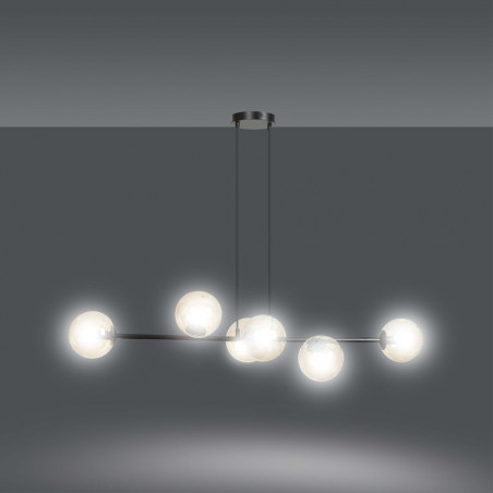 Lampe de plafond Palma Ambre (6 lumieres)