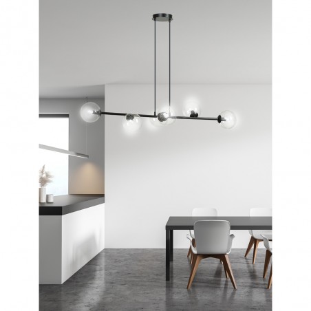 Lampe de plafond Palma Transparent (6 lumieres)