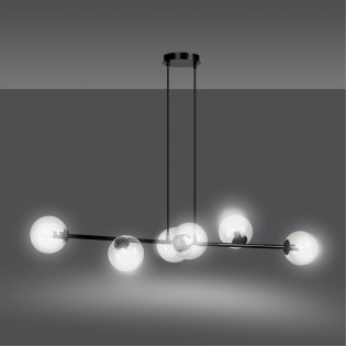 Lampe de plafond Palma Transparent (6 lumieres)