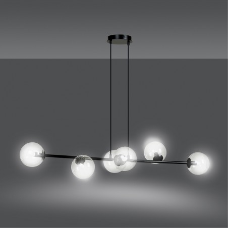 Lampe de plafond Palma Transparent (6 lumieres)