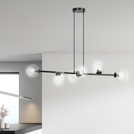Lampe de plafond Palma Transparent (6 lumieres)