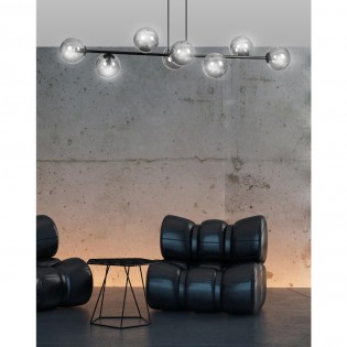 Lampe de plafond Palma Graphite (8 lumieres)