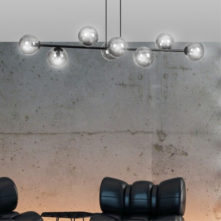 Lampe de plafond Palma Graphite (8 lumieres)