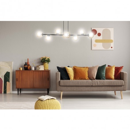 Lampe de plafond Palma Ambre (8 lumieres)