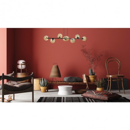 Lampe de plafond Palma Ambre (8 lumieres)