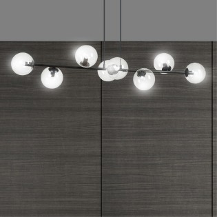 Lampe de plafond Palma Transparent (8 lumieres)