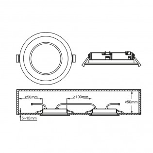 Downlight á LED Clyde (9W)