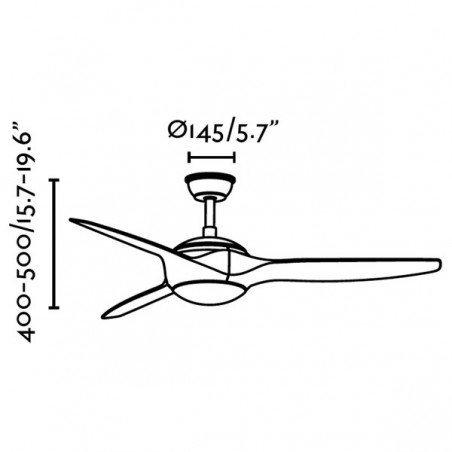 Ventilateur avec lumière led KAILUA