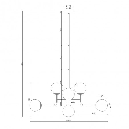 Lustre moderne Erich (8 lumières)