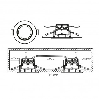 Encastré de plafond á LED Fremont 3-Kit (5,5W)