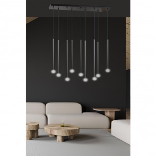 Regletté de plafond Tizo Noir (9 lumieres)