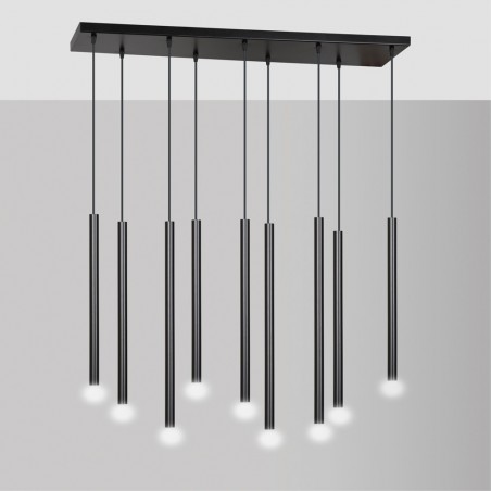Regletté de plafond Tizo Noir (9 lumieres)