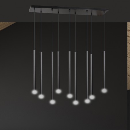 Regletté de plafond Tizo Noir (9 lumieres)